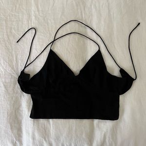 Silk Black Halter